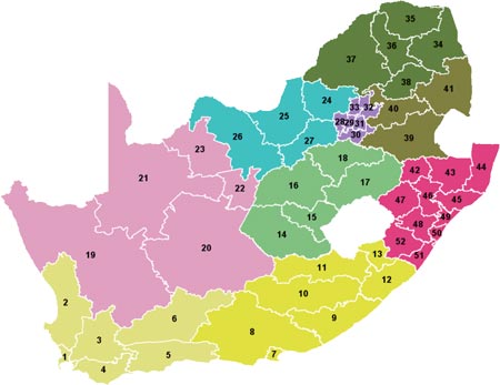 map of townships in south africa